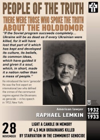 Menschen der Wahrheit - Raphael Lemkin (Plakat des Ukrainsichen Instituts für Nationales Gedenken